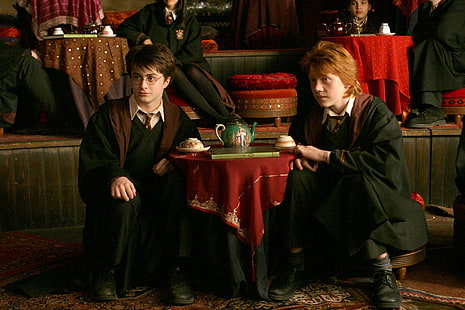 Harry Potter, Harry Potter i więzień Azkabanu, Daniel Radcliffe, Ron Weasley, Rupert Grint, Tapety HD HD wallpaper