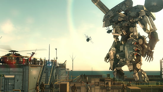 червен хеликоптер, Metal Gear Solid V: The Phantom Pain, Big Boss, Metal Gear Solid, Metal Gear, HD тапет HD wallpaper