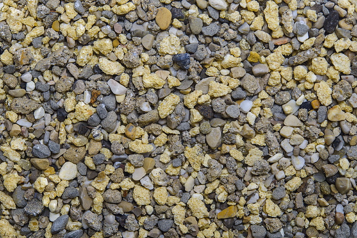 beige, grain, gravel, grey, sand, texture, HD wallpaper