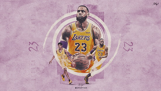 Basket, LeBron James, Los Angeles Lakers, NBA, HD tapet HD wallpaper