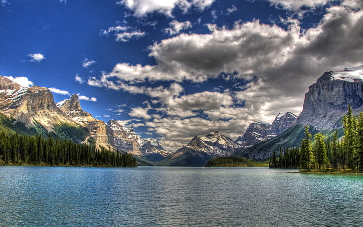 Hintergrundbild Hd Kanada Maligne Lake Jasper Nationalpark Natur, HD-Hintergrundbild
