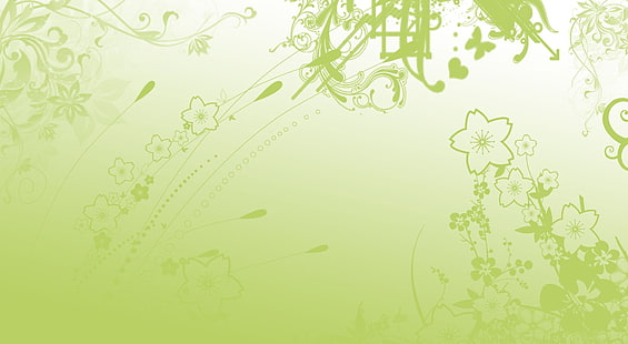 الزهور الخضراء الخلفية ، خلفية الأزهار الخضراء ، ايرو ، ناقلات الفن ، الأخضر ، الزهور ، التصميم ، الخلفية، خلفية HD HD wallpaper