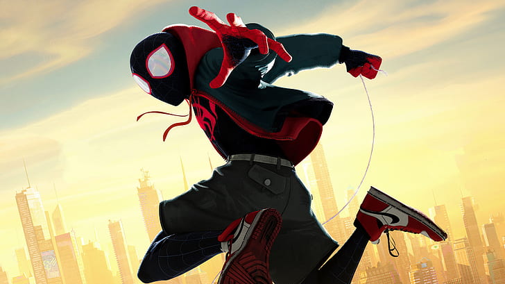 Affiche officielle du film Spiderman Into The Spider Verse, Fond d'écran HD