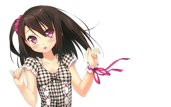 Anime, Original, Girl, Original (Anime), Pink Eyes, Shizuku (Kantoku), HD wallpaper