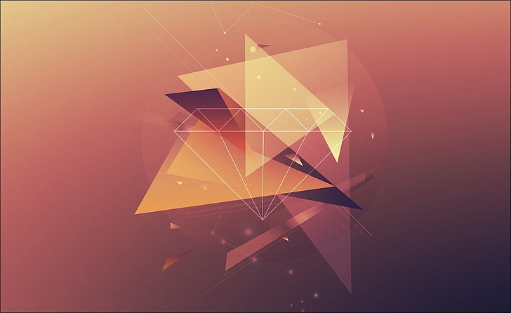 Logotipo de Volcom, resumen, arte digital, triángulo, Fondo de pantalla HD