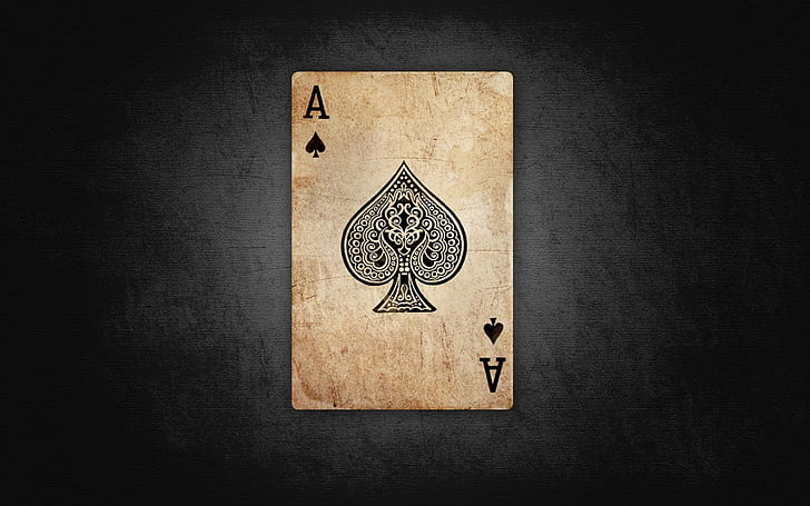 ace, card, paper, games, old, HD wallpaper