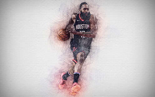 Basket, James Harden, Houston Rockets, NBA, Sfondo HD HD wallpaper