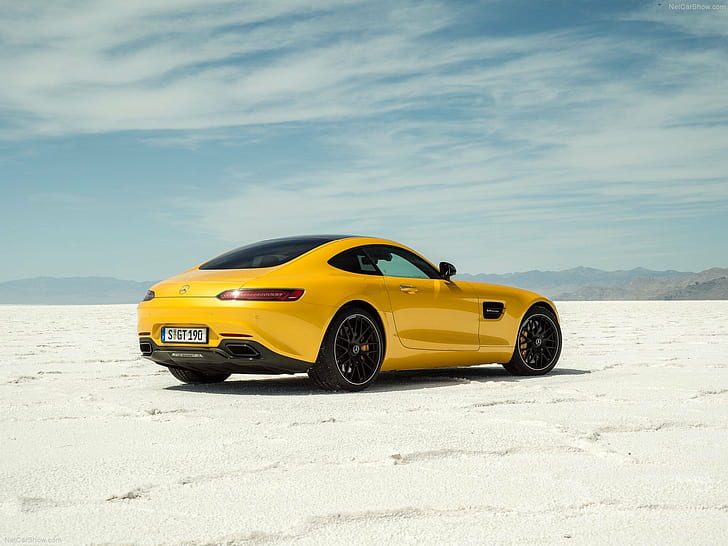 2015, amg, benz, cars, coupe, germany, jaune, mercedes, yellow, HD wallpaper