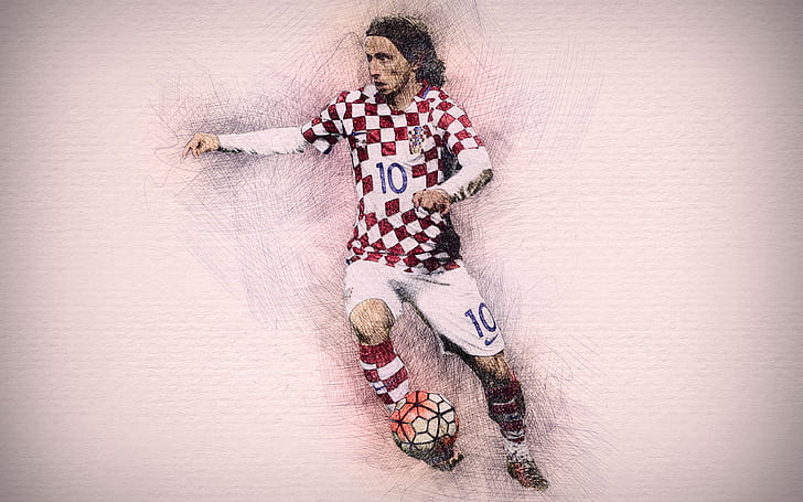 Fotboll, Luka Modrić, kroatiska, Luka Modric, HD tapet
