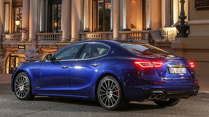 Maserati, Maserati Ghibli, Blue Car, Автомобиль, Автомобиль повышенной комфортности, Maserati Ghibli GranSport, HD обои
