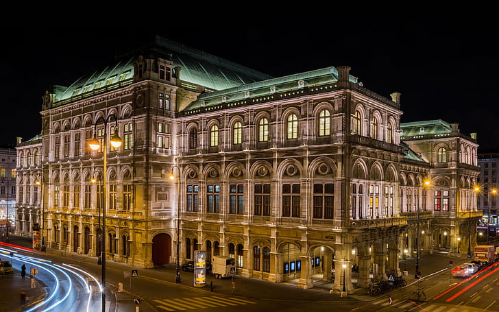 Държавна опера във Виена, столица на Австрия 4k Ultra Hd тапет за настолни лаптопи таблети Мобилни телефони и телевизия 3840 × 2400, HD тапет