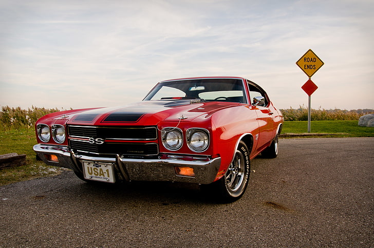 Chevrolet, Chevrolet Chevelle SS, Car, Chevrolet Chevelle, Muscle Car, Red Car, Vehicle, HD wallpaper