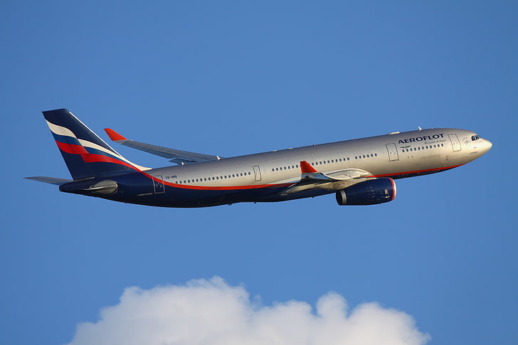 graues Verkehrsflugzeug, Luftfahrt, Tapete, Aeroflot, A330, Airbus, HD-Hintergrundbild