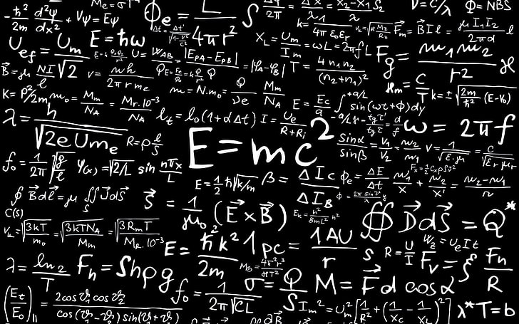 Persamaan matematika, Albert Einstein, sains, pengetahuan, Wallpaper HD