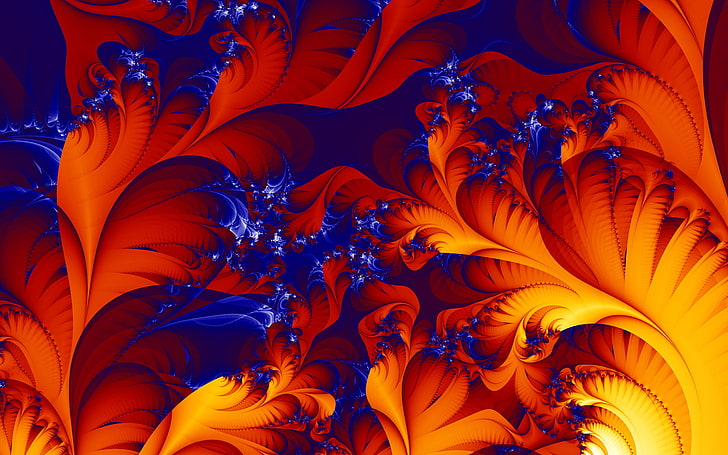 psychedelic, trippy, colorful, fractal, HD wallpaper