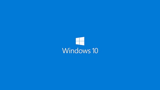 biru, logo, minimalis, teknologi, jendela, Windows 10, Wallpaper HD HD wallpaper