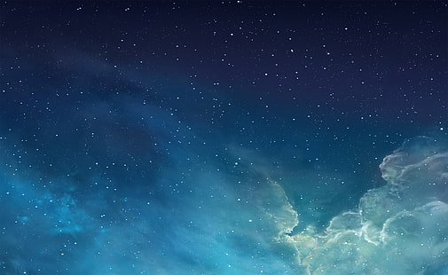 iOS 7 Galaxy, starry night illustration, Computers, Android, HD wallpaper HD wallpaper