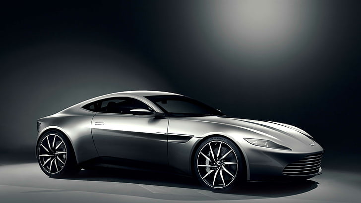 silver Aston Martin coupe, Aston Martin, DB10, James Bond, Spectre, HD wallpaper