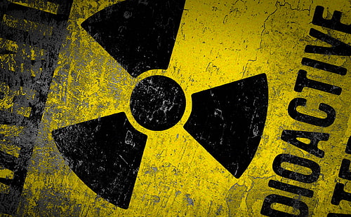 Радиоактивные, желтые и черные радиоактивные знаки, Художественные, Гранж, Знак, Радиоактивные, Предупреждение, HD обои HD wallpaper