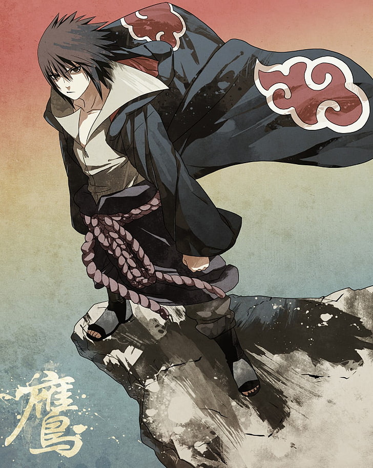 Uchiha Sasuke digitale Tapete, Uchiha Sasuke, Akatsuki, Anime-Jungs, Naruto Shippuuden, Klippe, Anime, HD-Hintergrundbild, Handy-Hintergrundbild