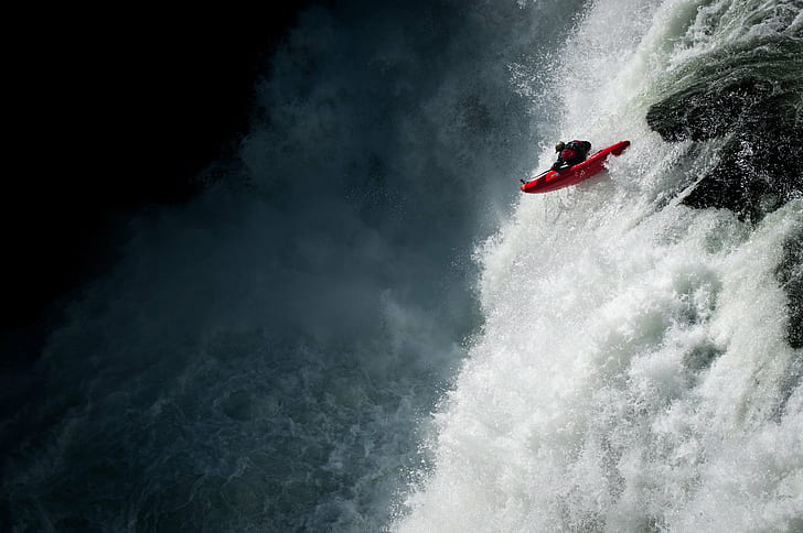 river, sport, waterfall, extreme, alloy, kayak, HD wallpaper