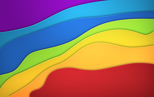разноцветная абстрактная живопись, цвет, краски, радуга, фон, HD обои HD wallpaper