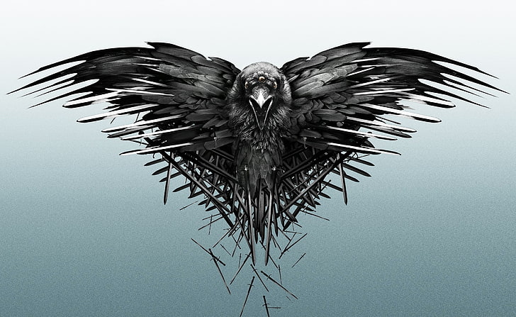 Game of Thrones säsong 4, grå fågelillustration, filmer, Game of Thrones, 2014, säsong 4, HD tapet