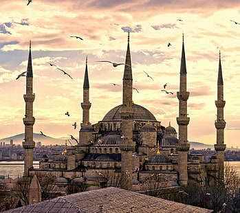 mosque, Hagia Sophia, Blue Mosque, HD wallpaper HD wallpaper