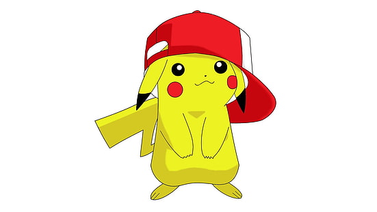 Pikachu Pokemon Hat White HD, cartoon / comic, white, pokemon, hat, pikachu, Sfondo HD HD wallpaper