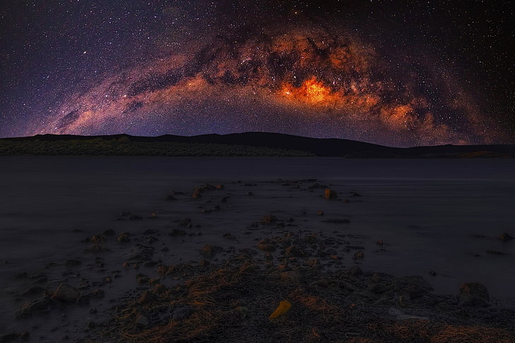 landscape, Milky Way, HD wallpaper