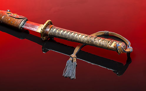 sword, katana, weapon, Japanese, HD wallpaper HD wallpaper