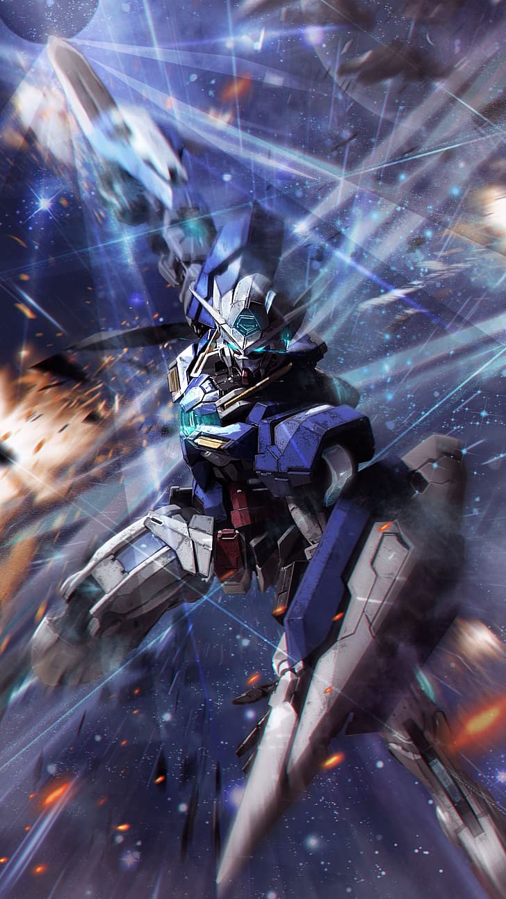 anime, robot, Gundam, Mobile Suit Gundam 00, Gundam Exia, Super Robot Wars, artwork, digital art, fan art, HD wallpaper
