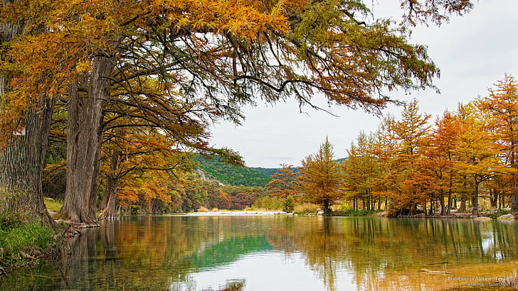 Frio River in Autumn, Texas, Fall, HD wallpaper