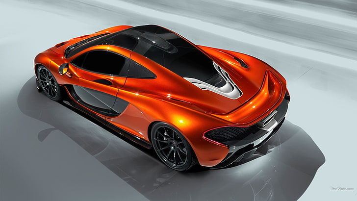 รถเก๋งสีส้มและสีดำ McLaren P1 รถยนต์, วอลล์เปเปอร์ HD