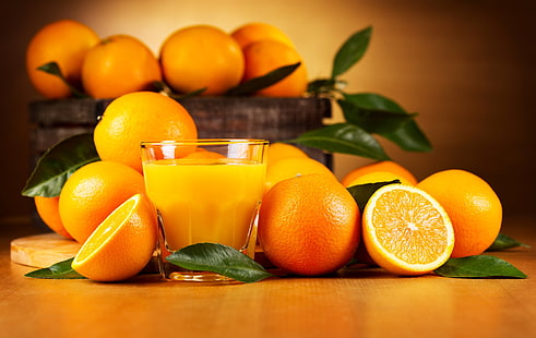 Плодове, портокал, напитка, плодове, сок, портокал (плодове), HD тапет HD wallpaper