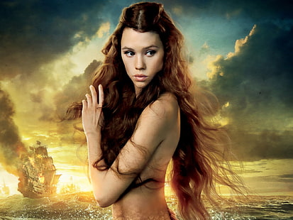 Astrid Berges-Frisbey jako syrena, Astrid, Berges, Frisbey, Mermaid, Tapety HD HD wallpaper