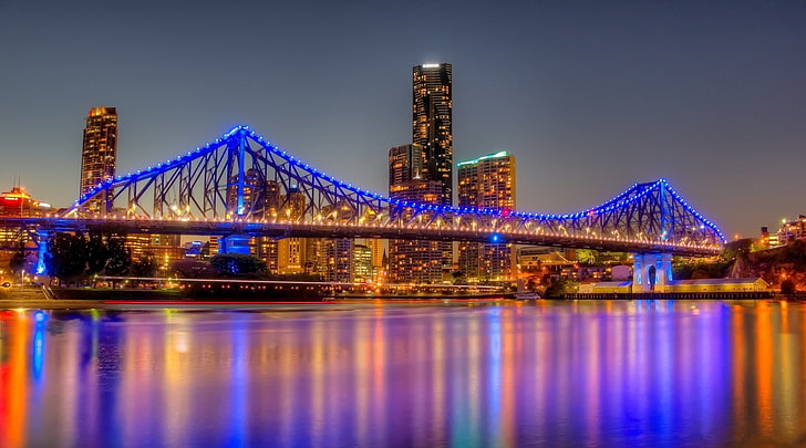 Pontes, Story Bridge, Ponte, Brisbane, HD papel de parede