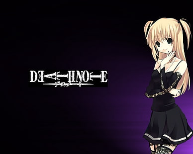 Death Note Misa Amane, Amane Misa, fille, blonde, bas, sourire, Fond d'écran HD HD wallpaper