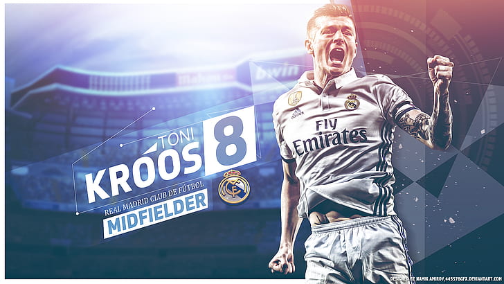 Fotboll, Toni Kroos, tyska, Real Madrid C.F., HD tapet