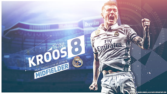 Futebol, Toni Kroos, alemão, Real Madrid C.F., HD papel de parede HD wallpaper