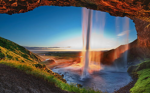 Islande, seljalandsfoss, cascade, Fond d'écran HD HD wallpaper