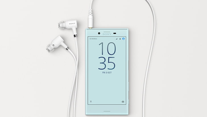 هاتف ذكي أبيض من Sony يعمل بنظام Android ، Sony Xperia X Compact ، مراجعة IFA 2016 ، أفضل الهواتف الذكية، خلفية HD