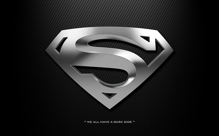 Logo di Superman, Superman, sfondo nero, minimalismo, Sfondo HD