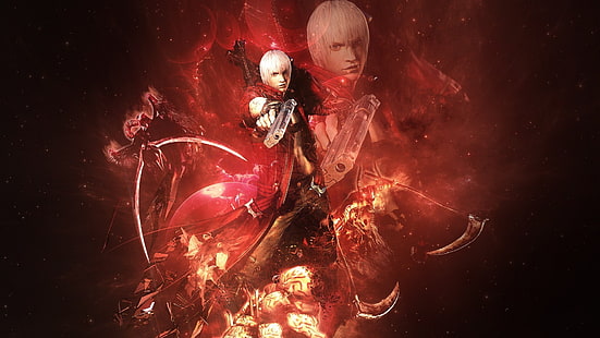 Dante The Devil May Cry, Kanonen, Dämonen, Dante, DMC, Devil May Cry 3, HD-Hintergrundbild HD wallpaper