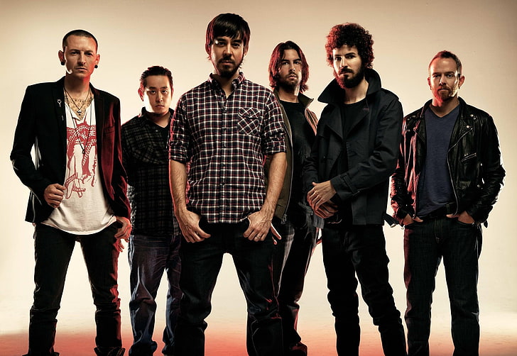 Linken Park, Linkin Park, groupe, membres, set de photos, lumière, Fond d'écran HD