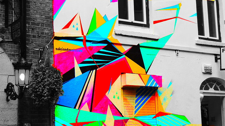 pintu logam abu-abu, Dublin, Irlandia, warna primer, pewarnaan selektif, Wallpaper HD
