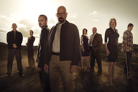 Breaking Bad cast, frame, the series, poster, breaking bad, HD wallpaper HD wallpaper