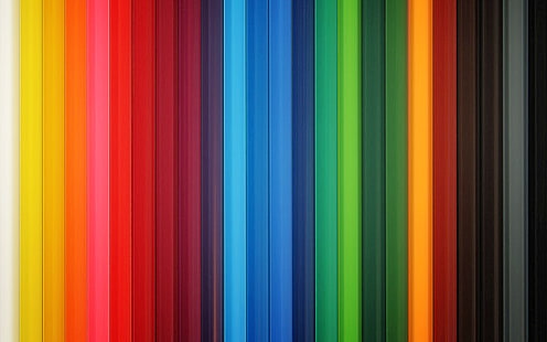 Kolorowe kredki, kolorowe, ołówki, Tapety HD HD wallpaper