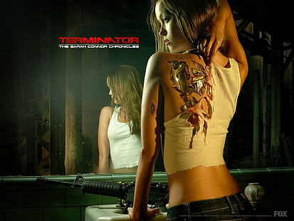 Терминатор, Терминатор: Хрониките на Сара Конър, Камерън Филипс, робот, Sci Fi, Summer Glau, HD тапет HD wallpaper