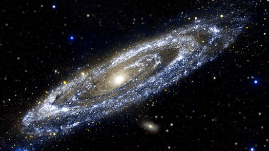 Milky Way galaxy, galaxy, space, stars, Andromeda, Messier 31, HD wallpaper HD wallpaper